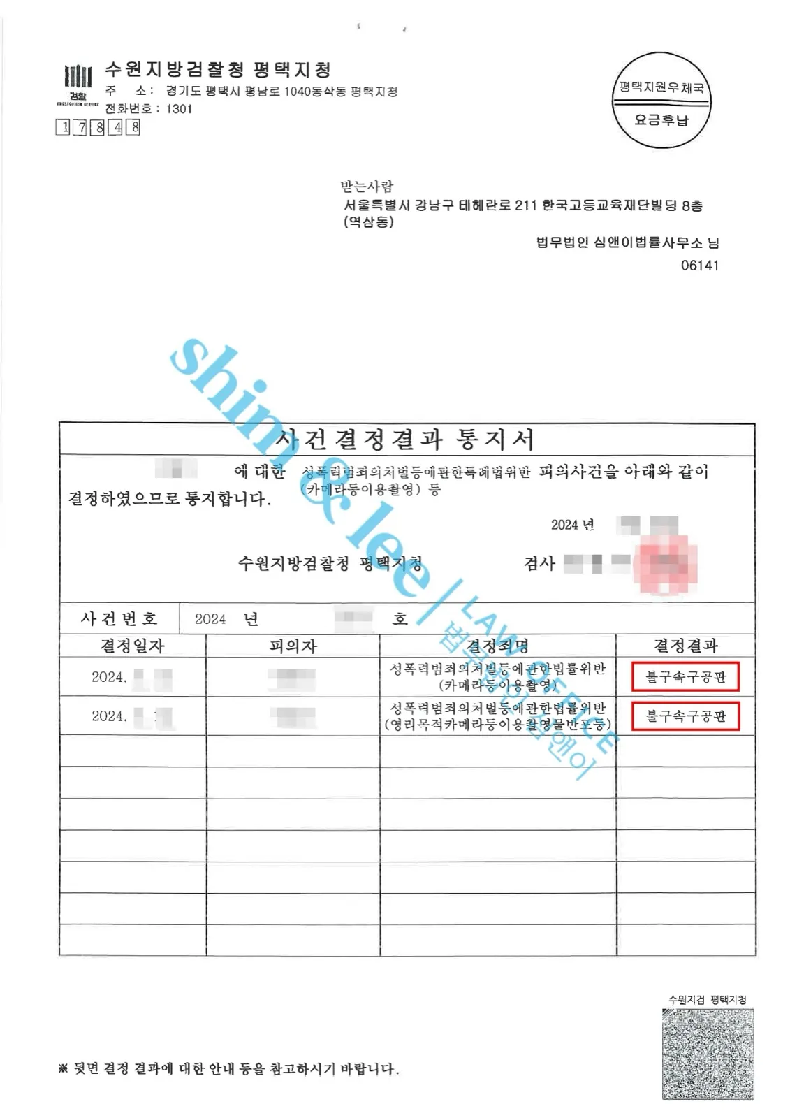결과를 증명하는 문서 — 개인정보 비식별 처리