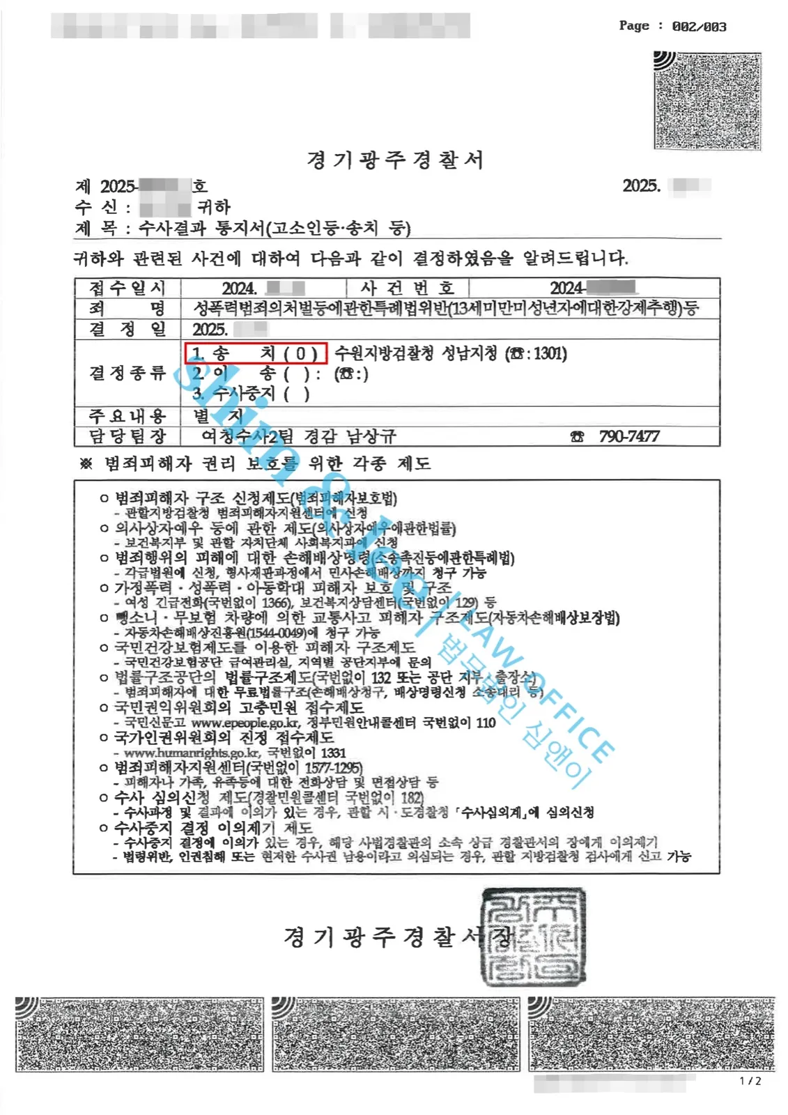 결과를 증명하는 문서 — 개인정보 비식별 처리