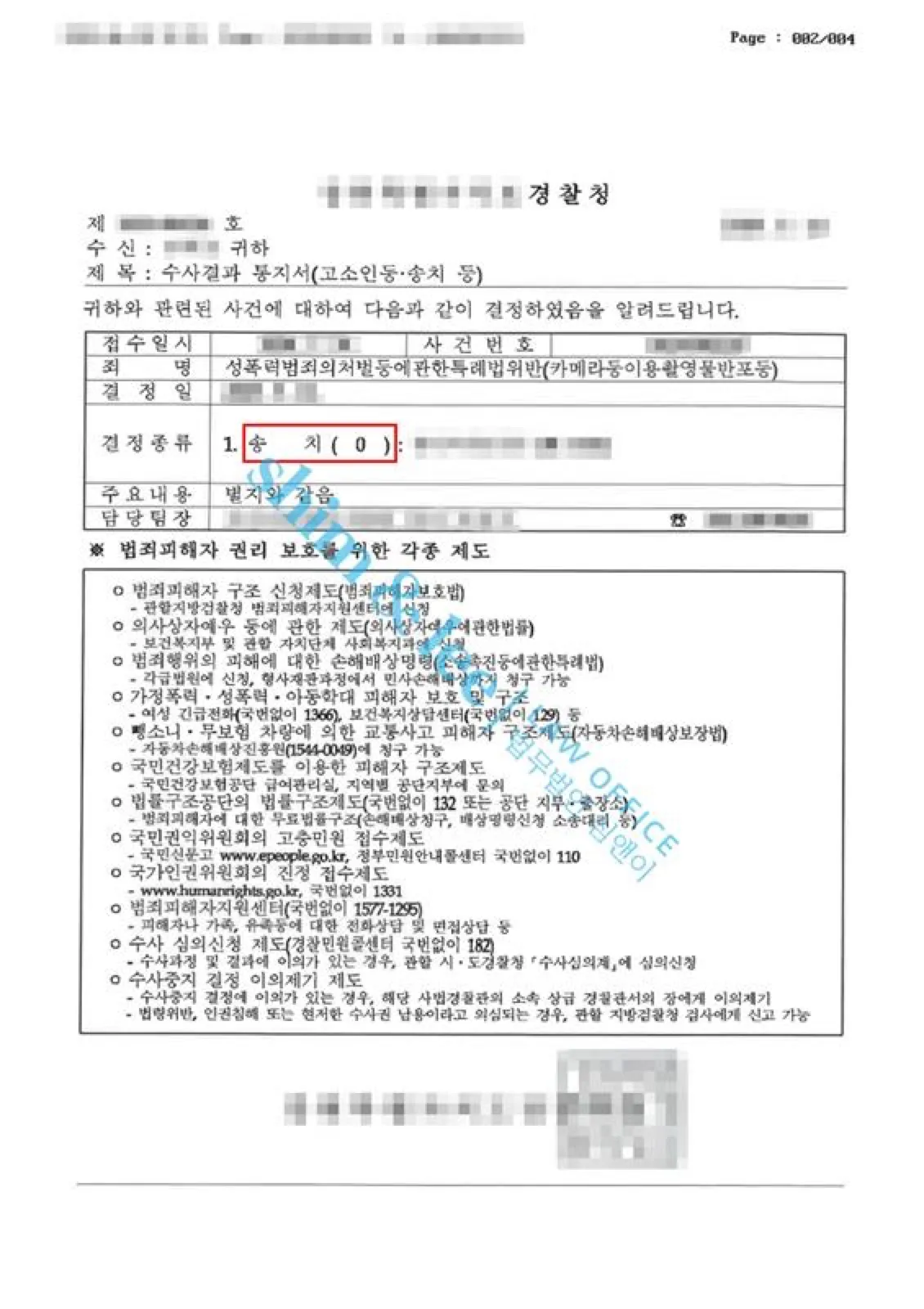 결과를 증명하는 문서 — 개인정보 비식별 처리