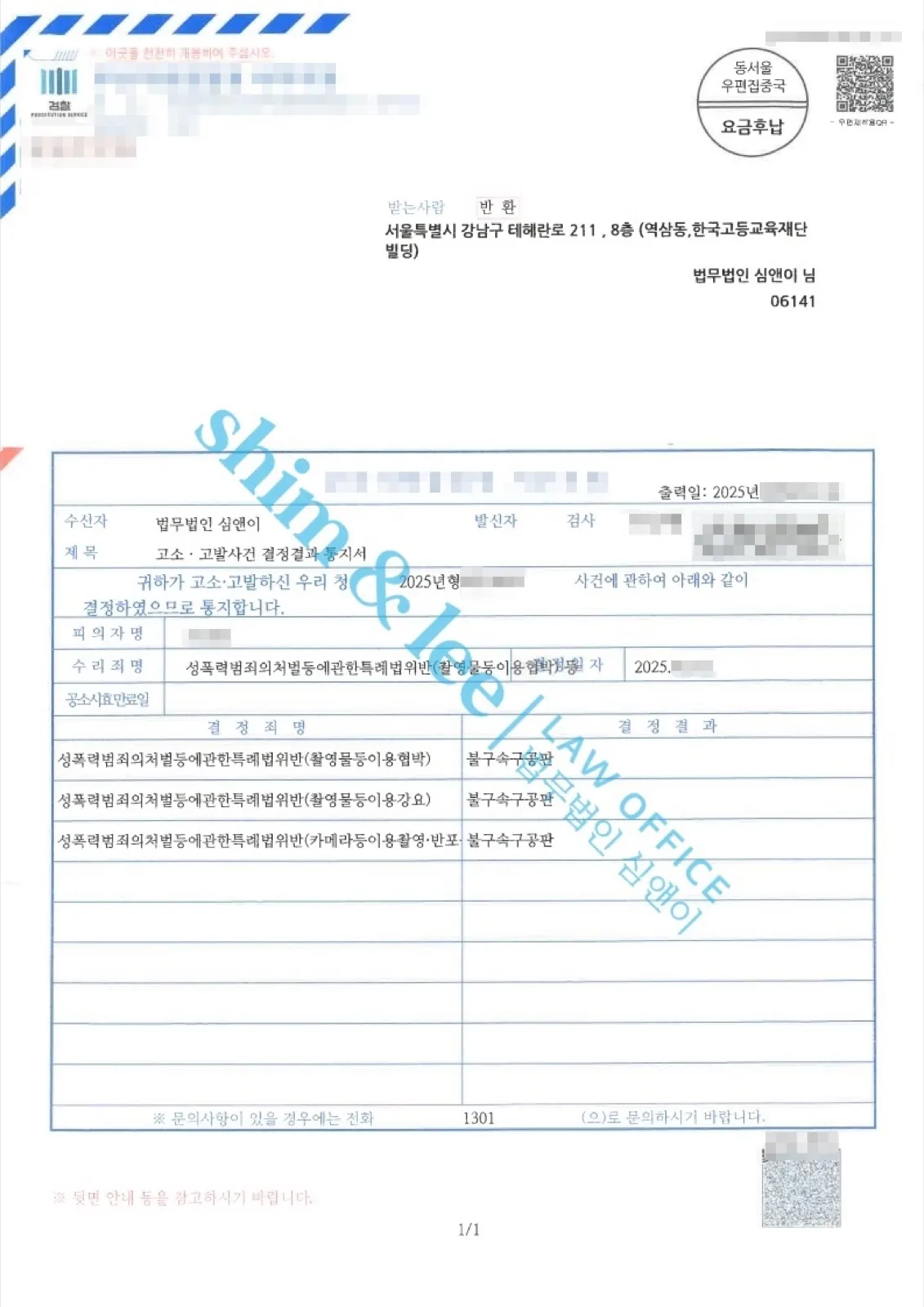 결과를 증명하는 문서 — 개인정보 비식별 처리