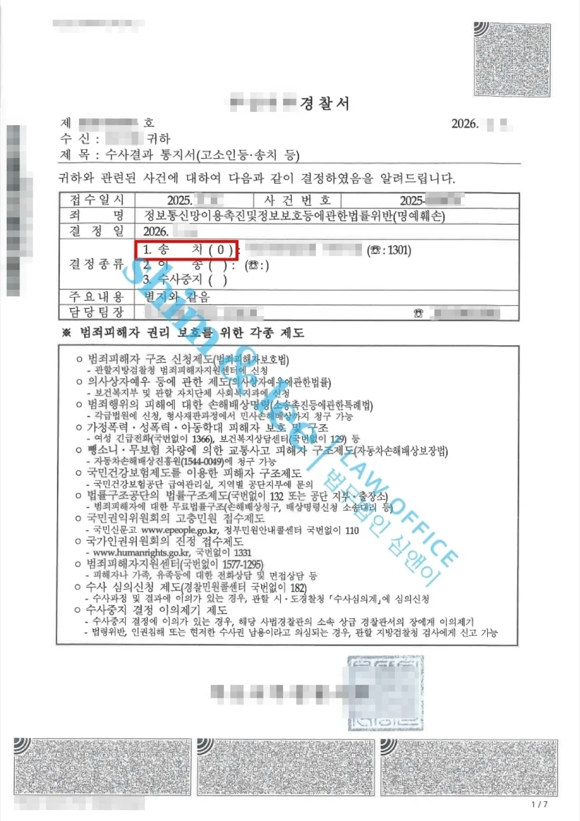 결과를 증명하는 문서 — 개인정보 비식별 처리